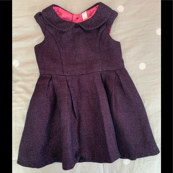 Euc girls black and pink metallic dress size 4T - Picture 1 of 4